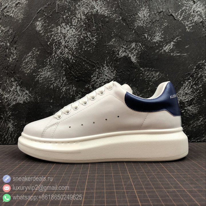 Alexander McQueen Sole Unisex Sneakers 37681 Blue Leather